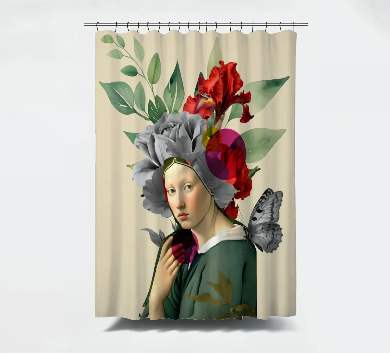 The Silent Muse in Bloom tenda da doccia da Indigo Rain