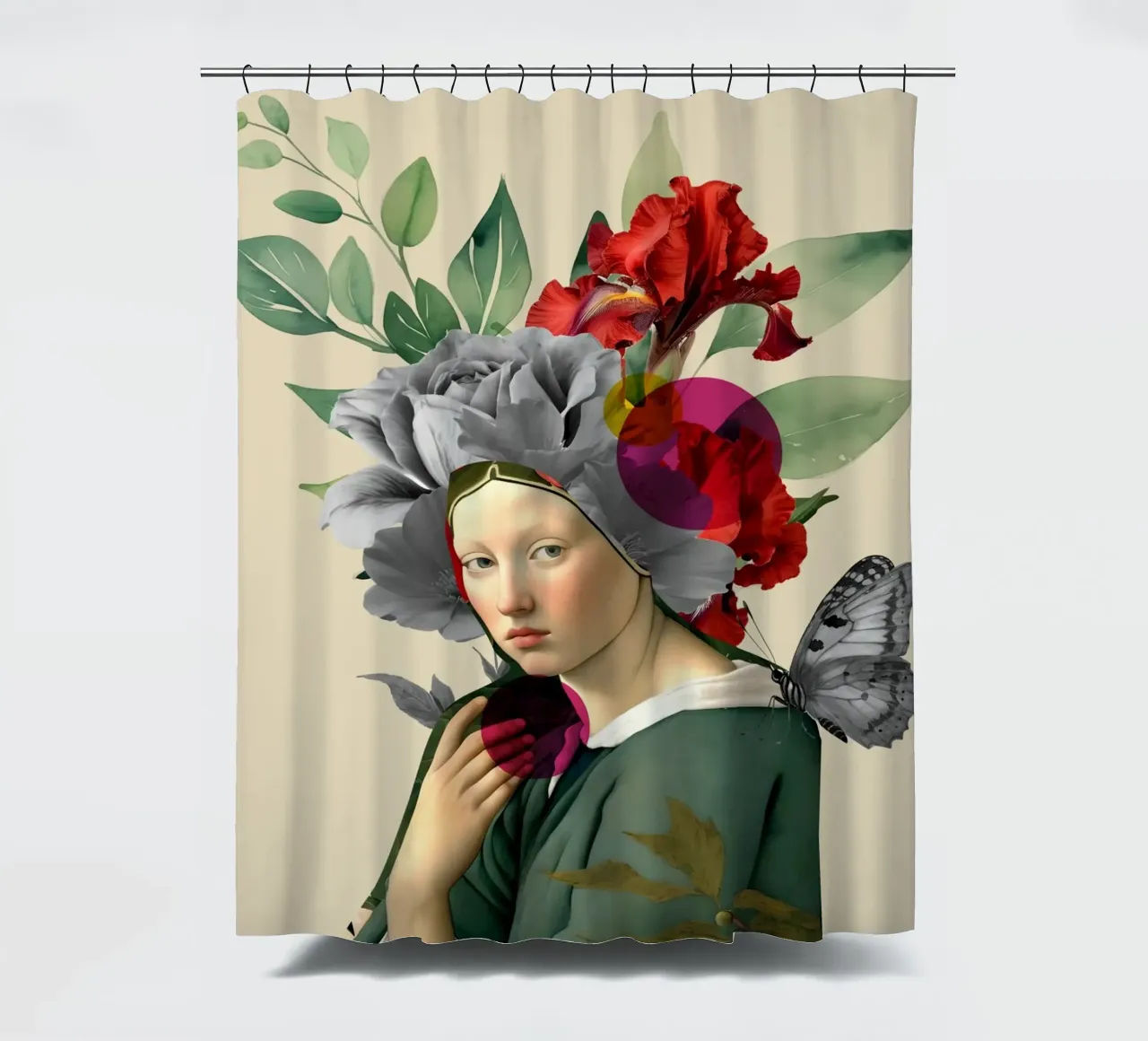 The Silent Muse in Bloom tenda da doccia da Indigo Rain