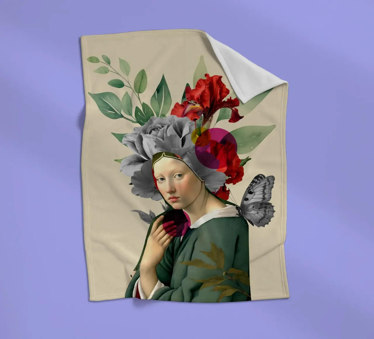 The Silent Muse in Bloom coperta in pile da Indigo Rain