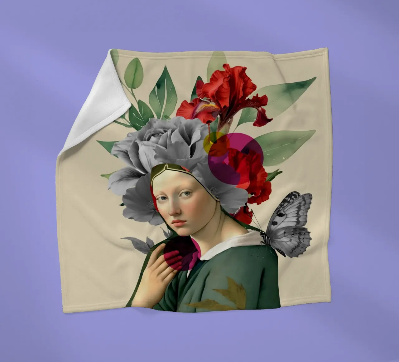 The Silent Muse in Bloom coperta in pile da Indigo Rain