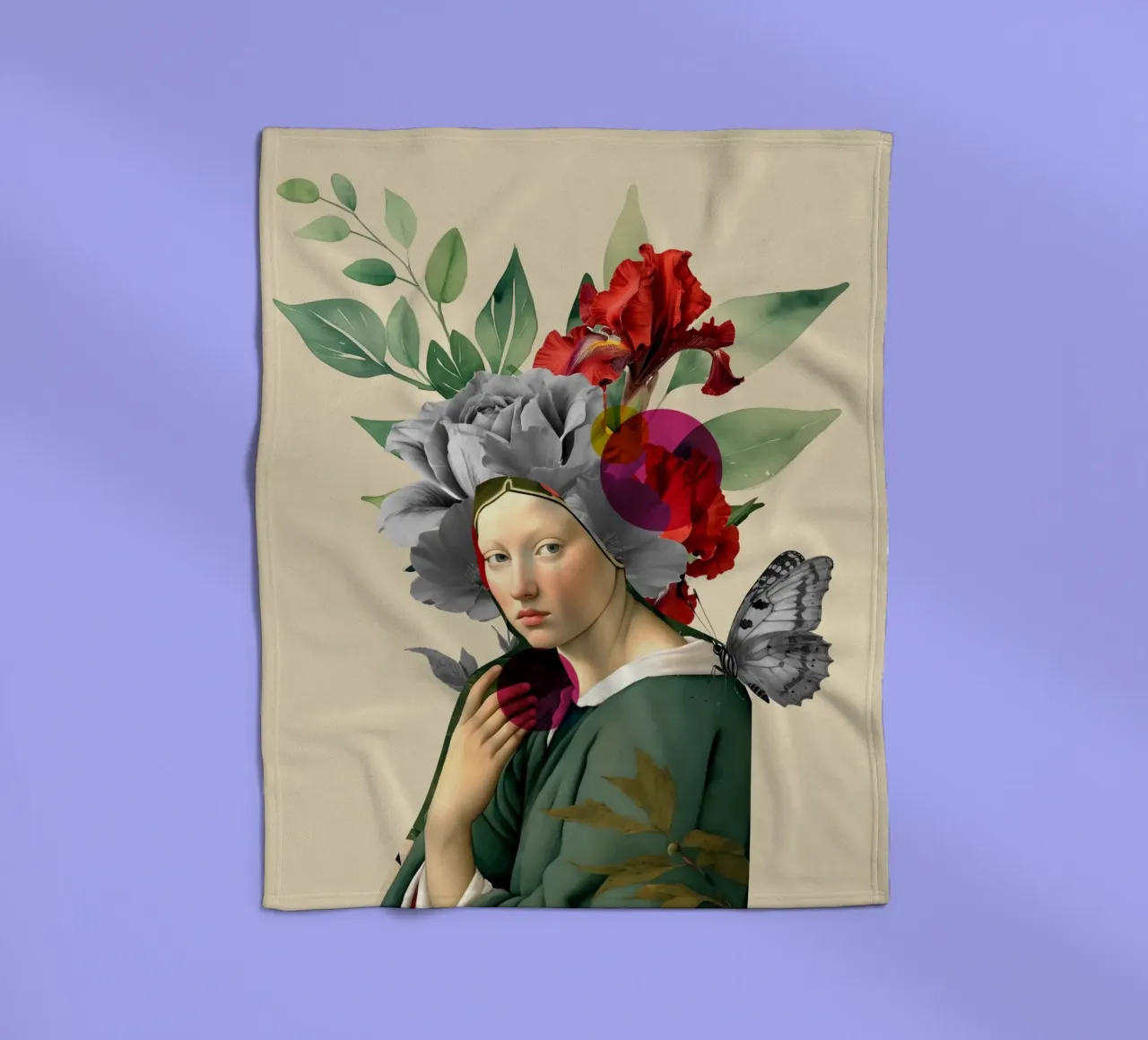 The Silent Muse in Bloom coperta in pile da Indigo Rain