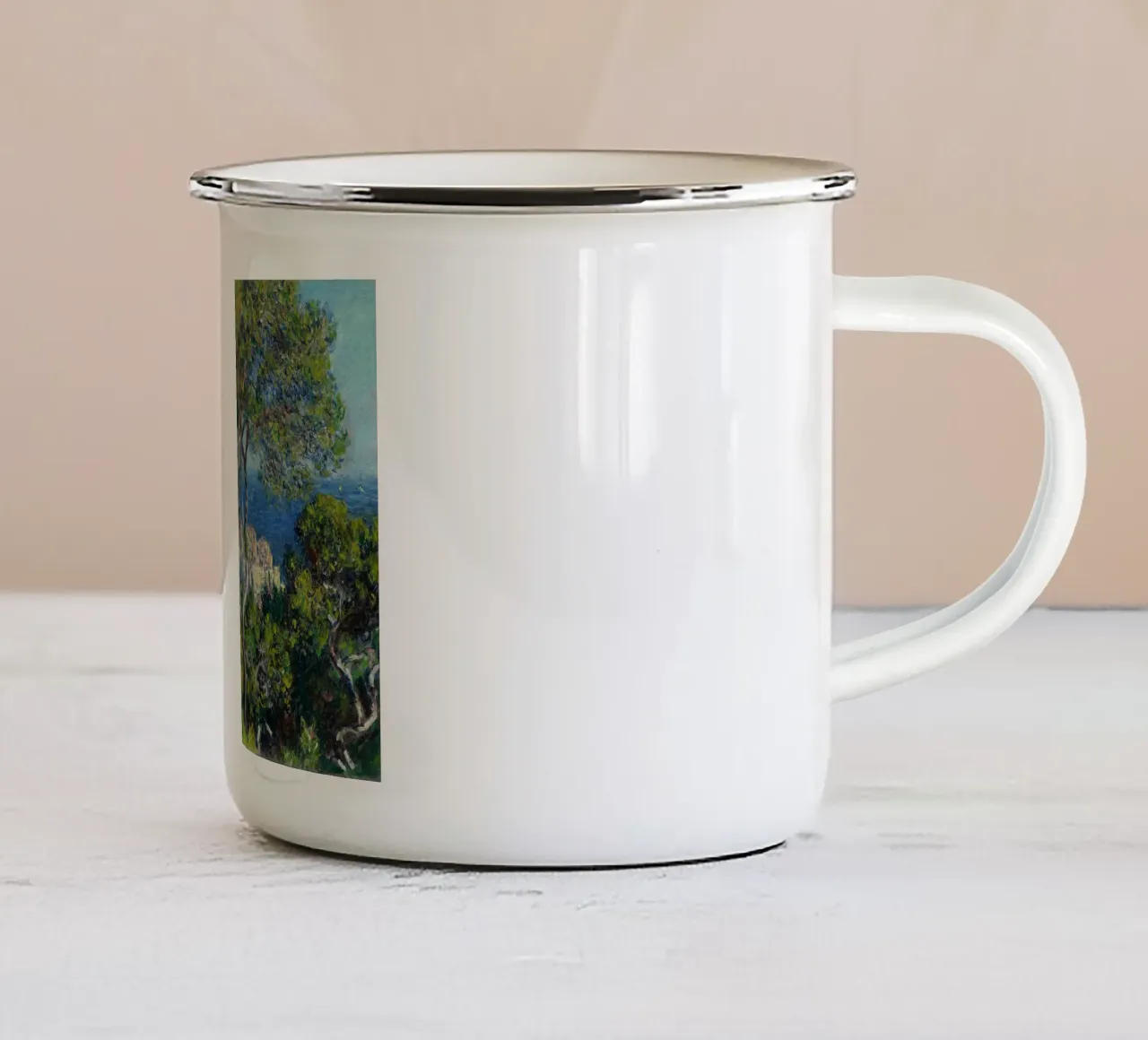 Claude Monet - Bordighera (1884) tazza in smalto da Wirla
