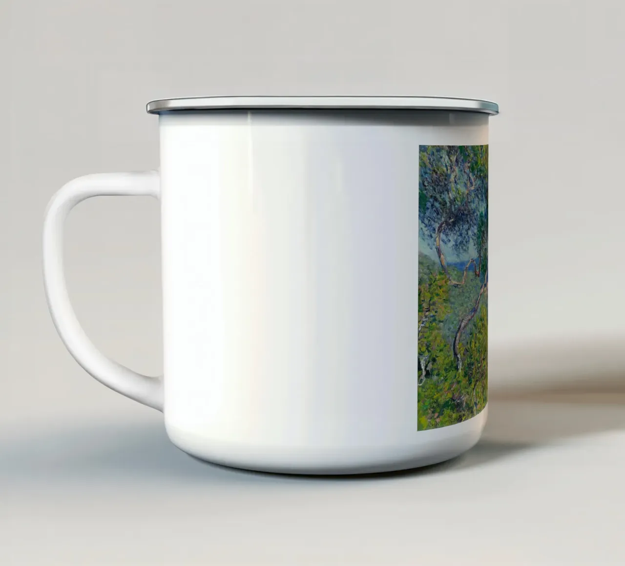 Claude Monet - Bordighera (1884) tazza in smalto da Wirla