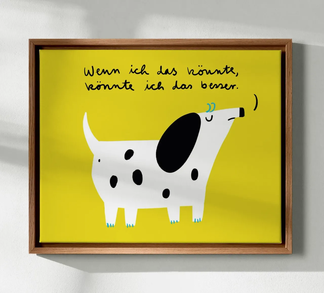 Dog - If I could do it, I could do it better canvas by aucontraire