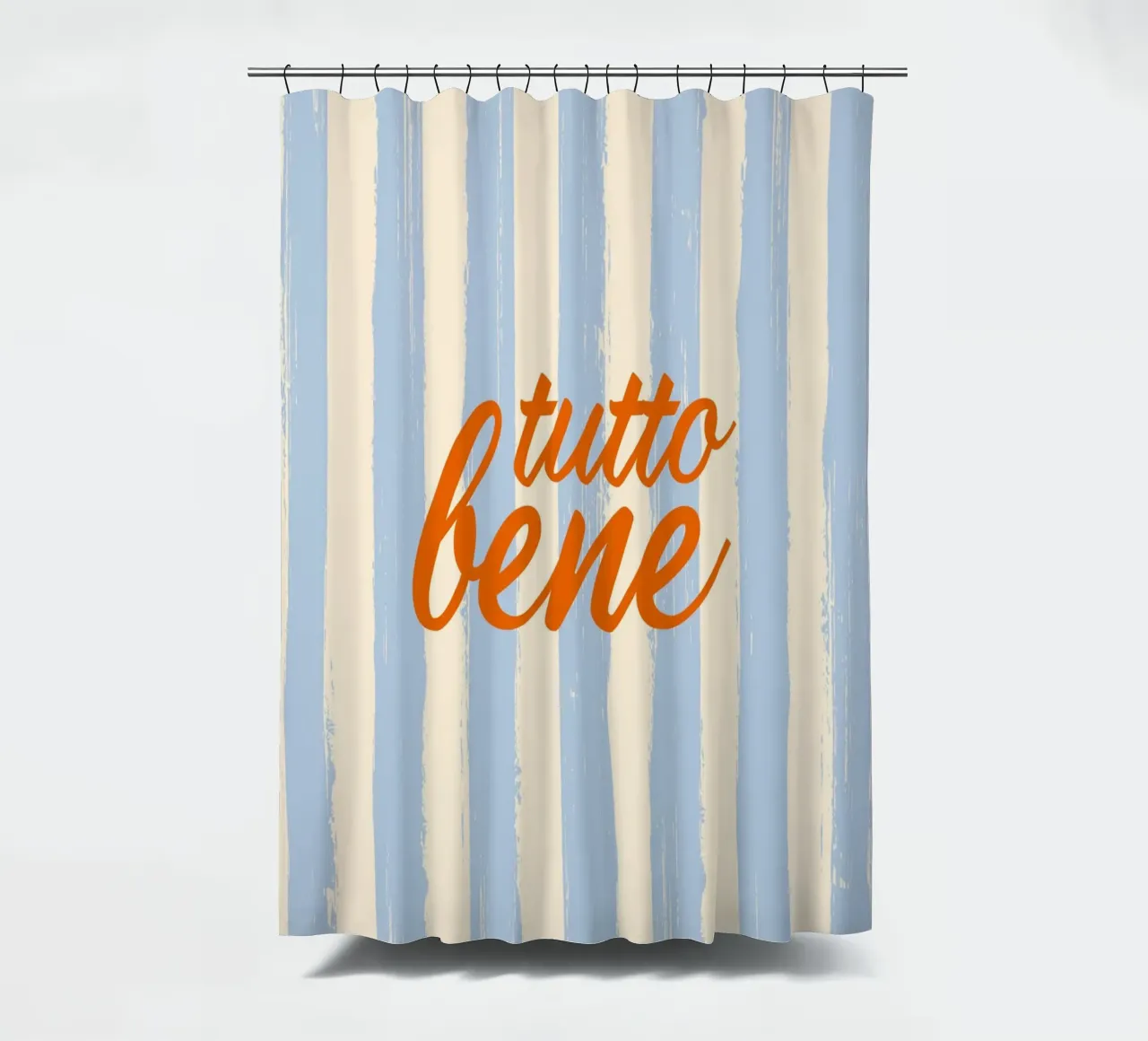 Tutto Bene - celeste rosso rideau de douche de pierosvisuals