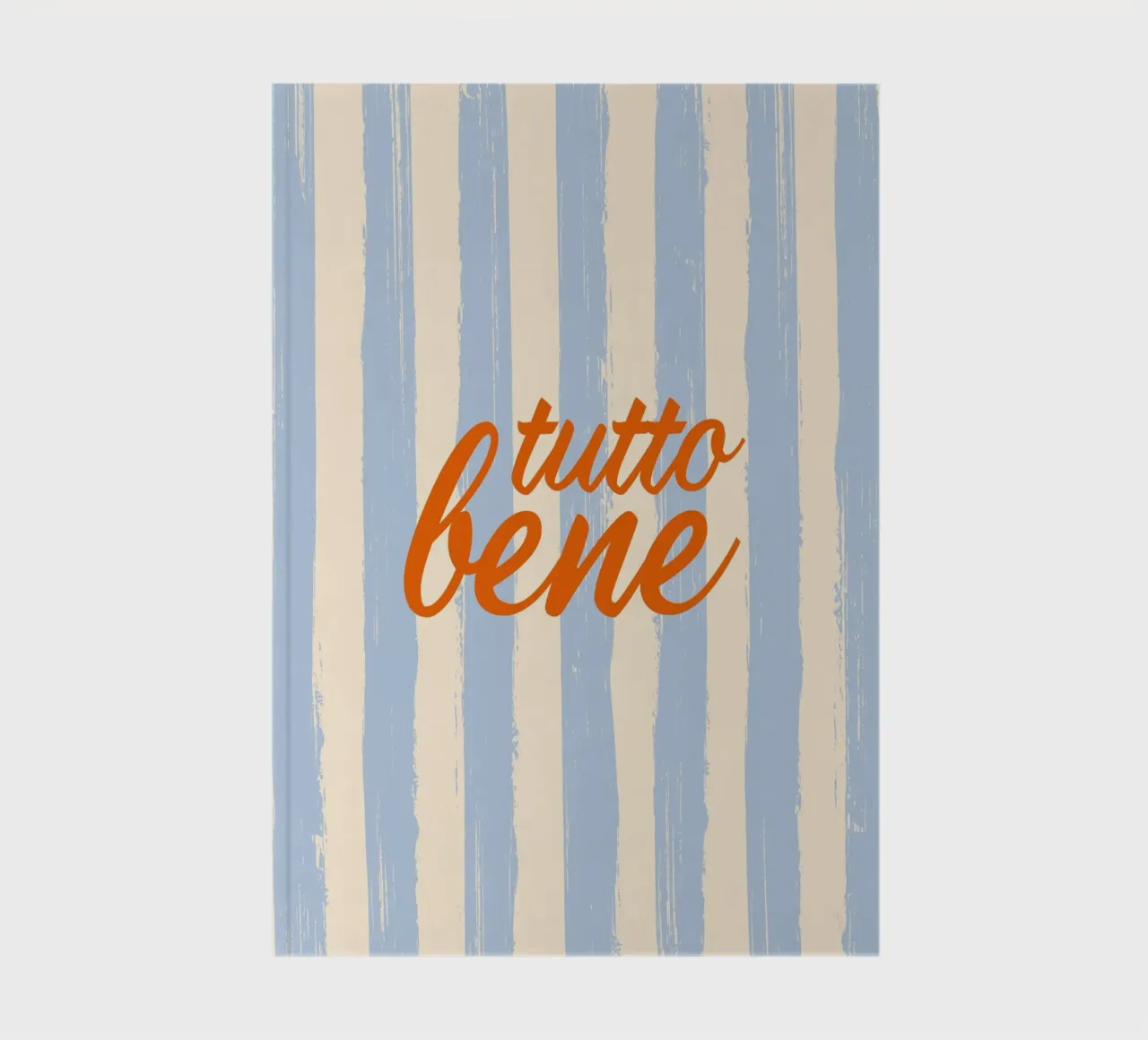 Tutto Bene - celeste rosso notebook by pierosvisuals