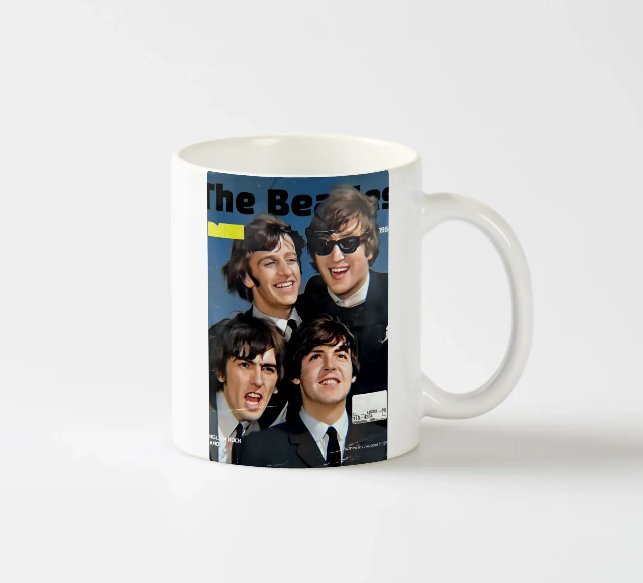 The Beatles 90s tazza in ceramica da Low poly art