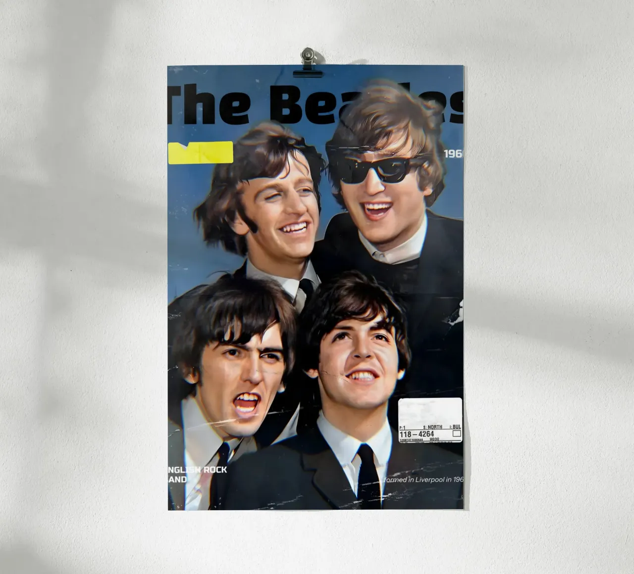 The Beatles 90s carta hahnemühle da Low poly art