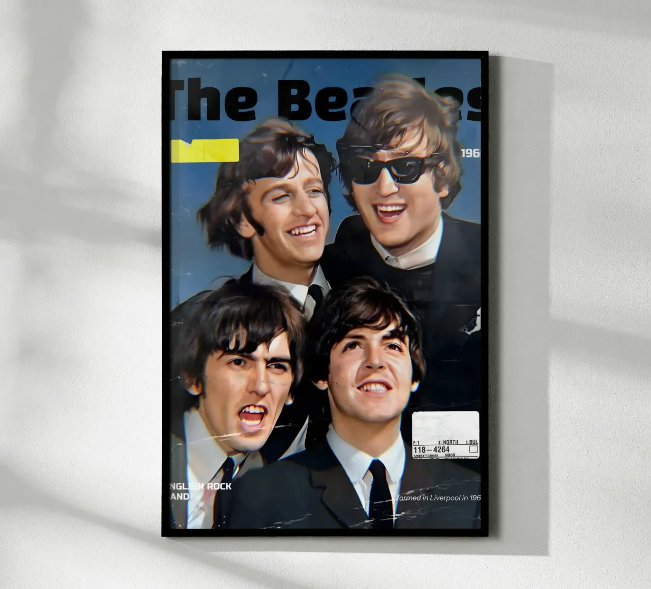 The Beatles 90s carta hahnemühle da Low poly art