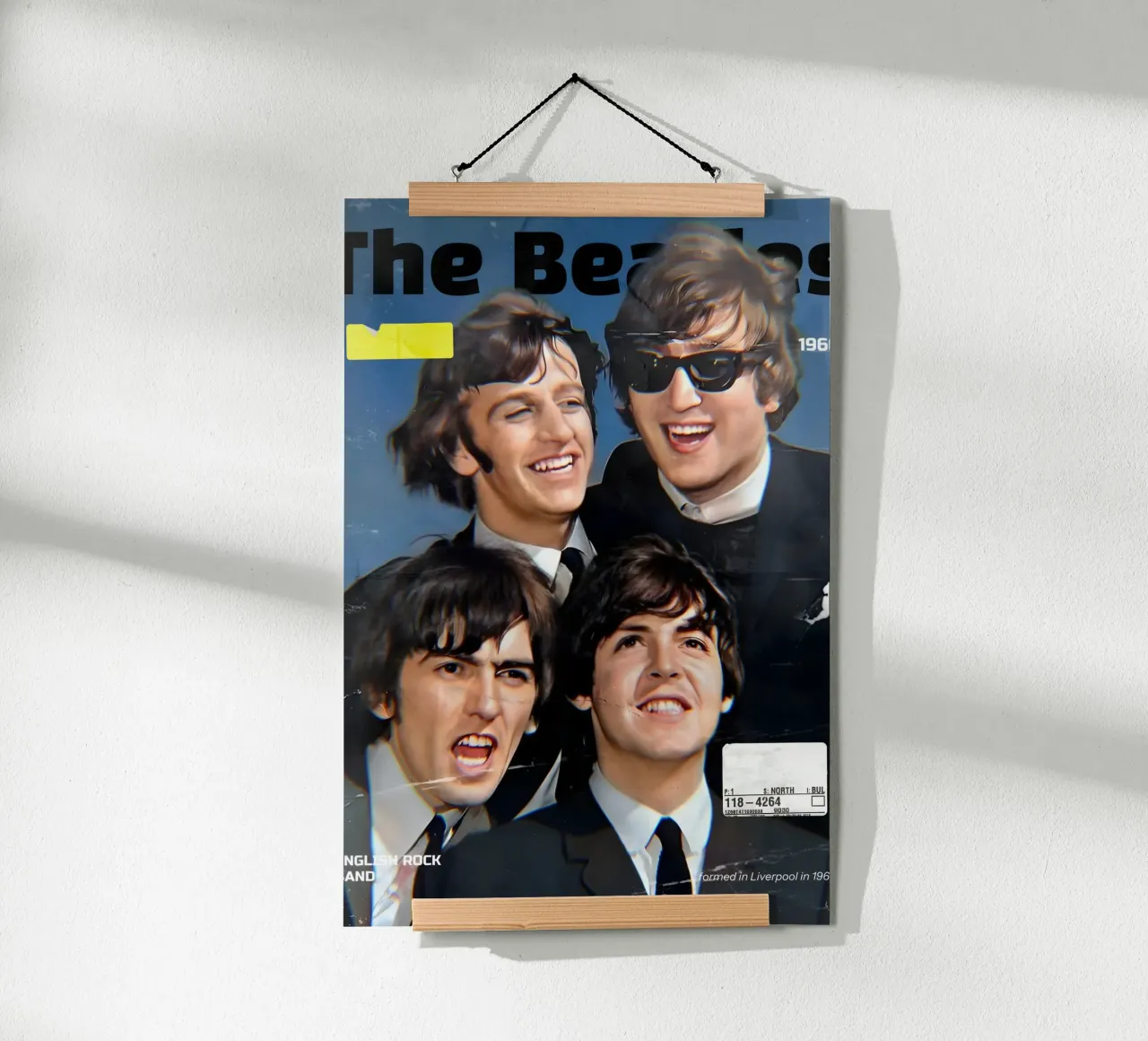 The Beatles 90s carta hahnemühle da Low poly art