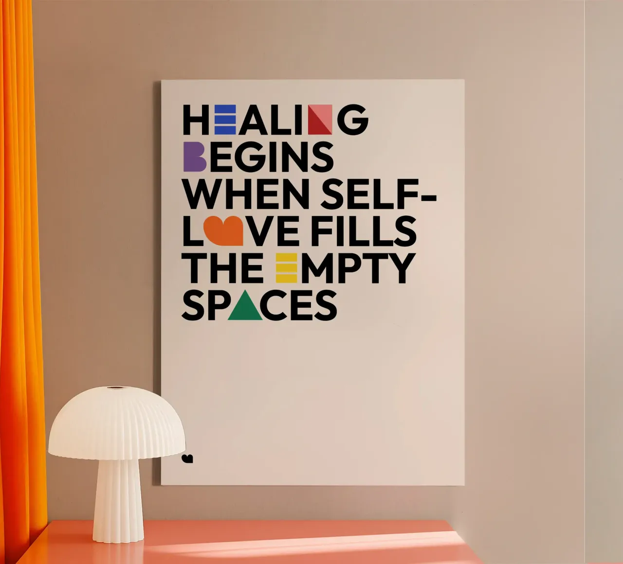 Healing begins with Self-Love tela con Cornice a cassetta da Bureau Purpur