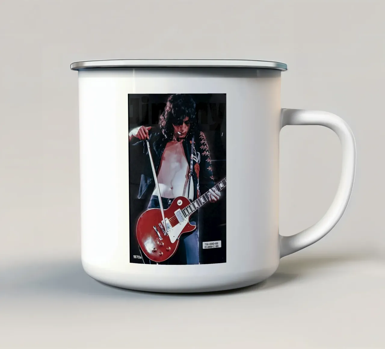 Jimmy Page tazza in smalto da Low poly art