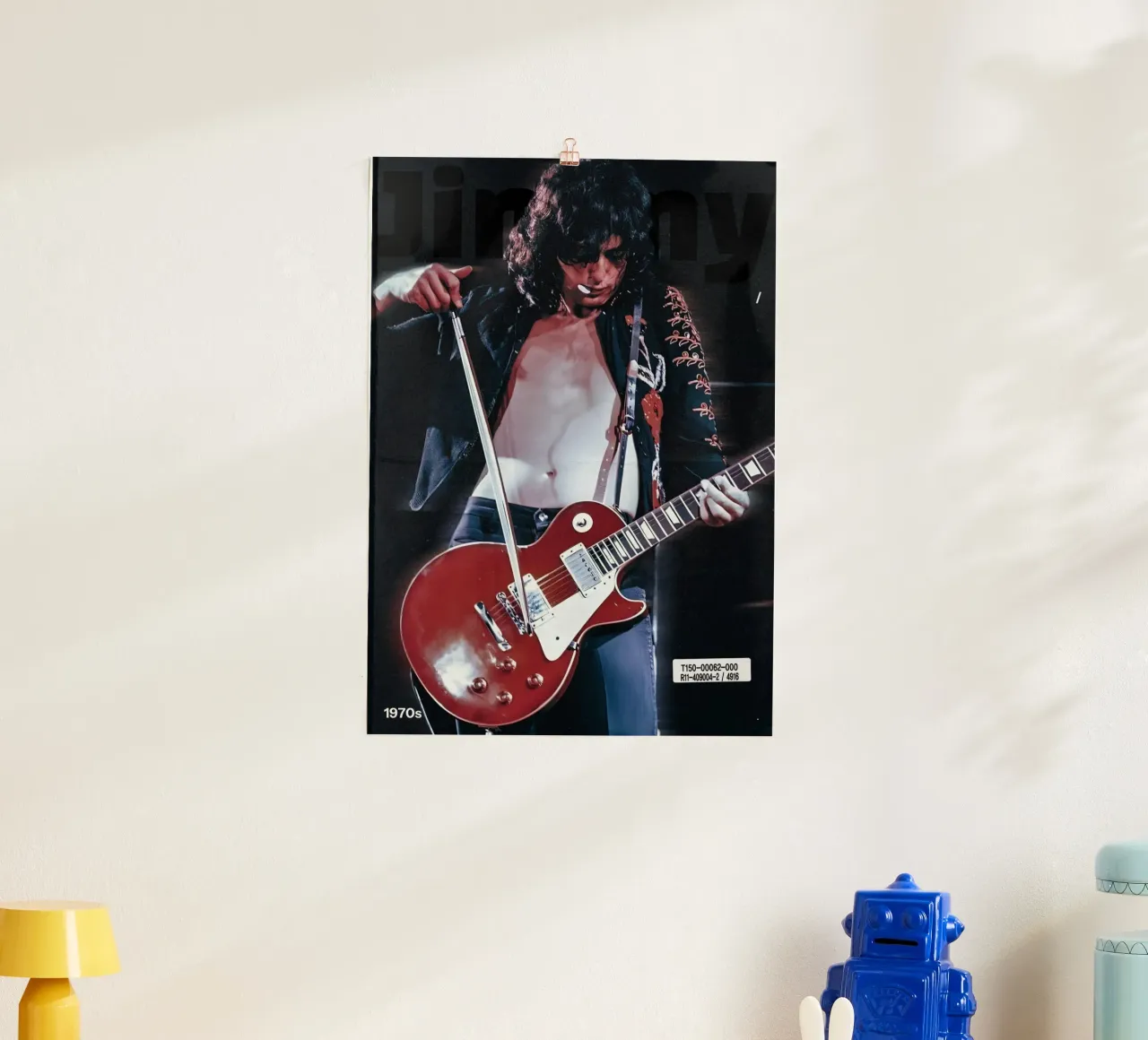 Jimmy Page carta hahnemühle da Low poly art