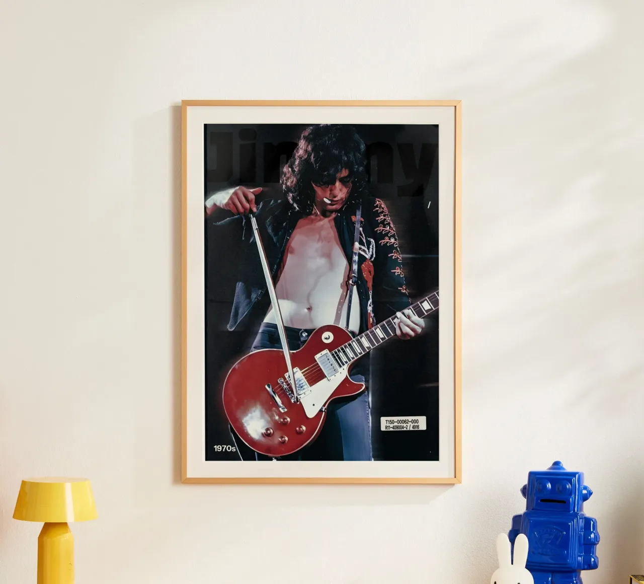 Jimmy Page carta hahnemühle da Low poly art