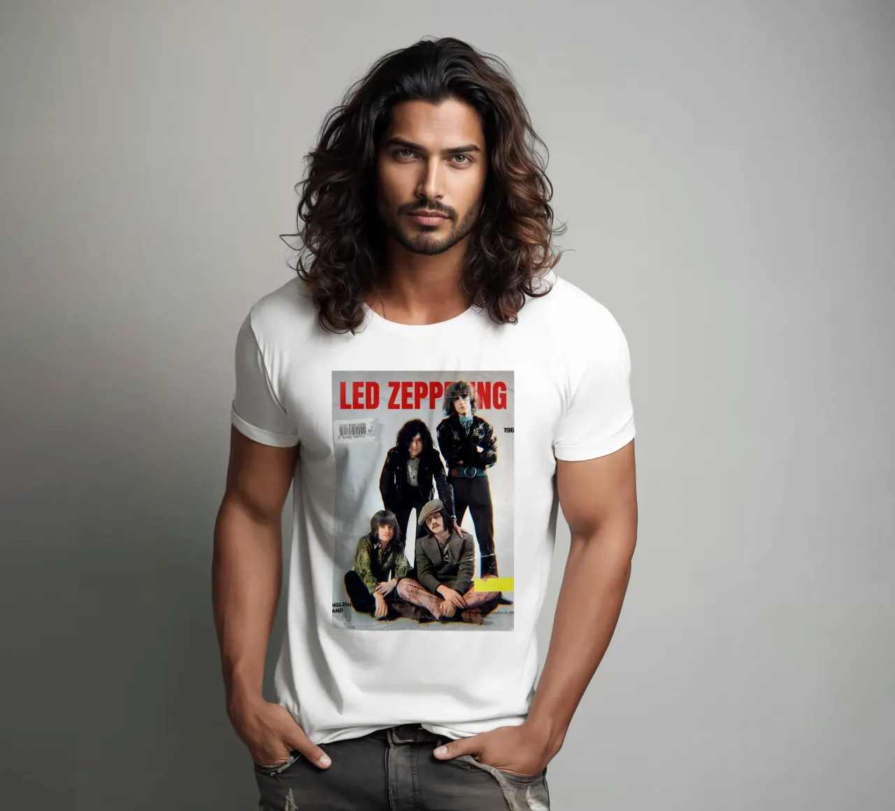 Led Zeppelin 1970s t-shirt da Low poly art