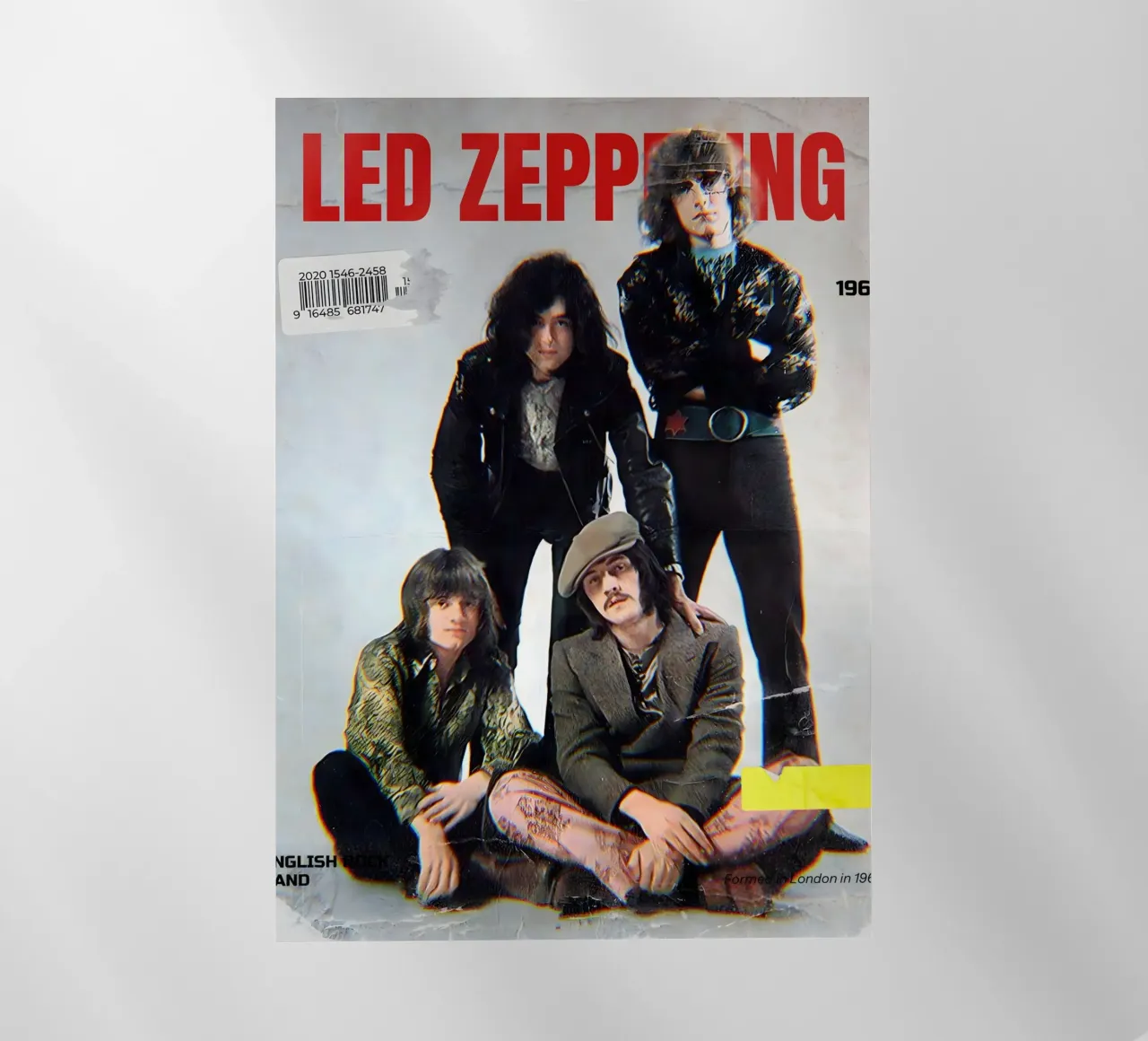 Led Zeppelin 1970s pellicola backlit da Low poly art
