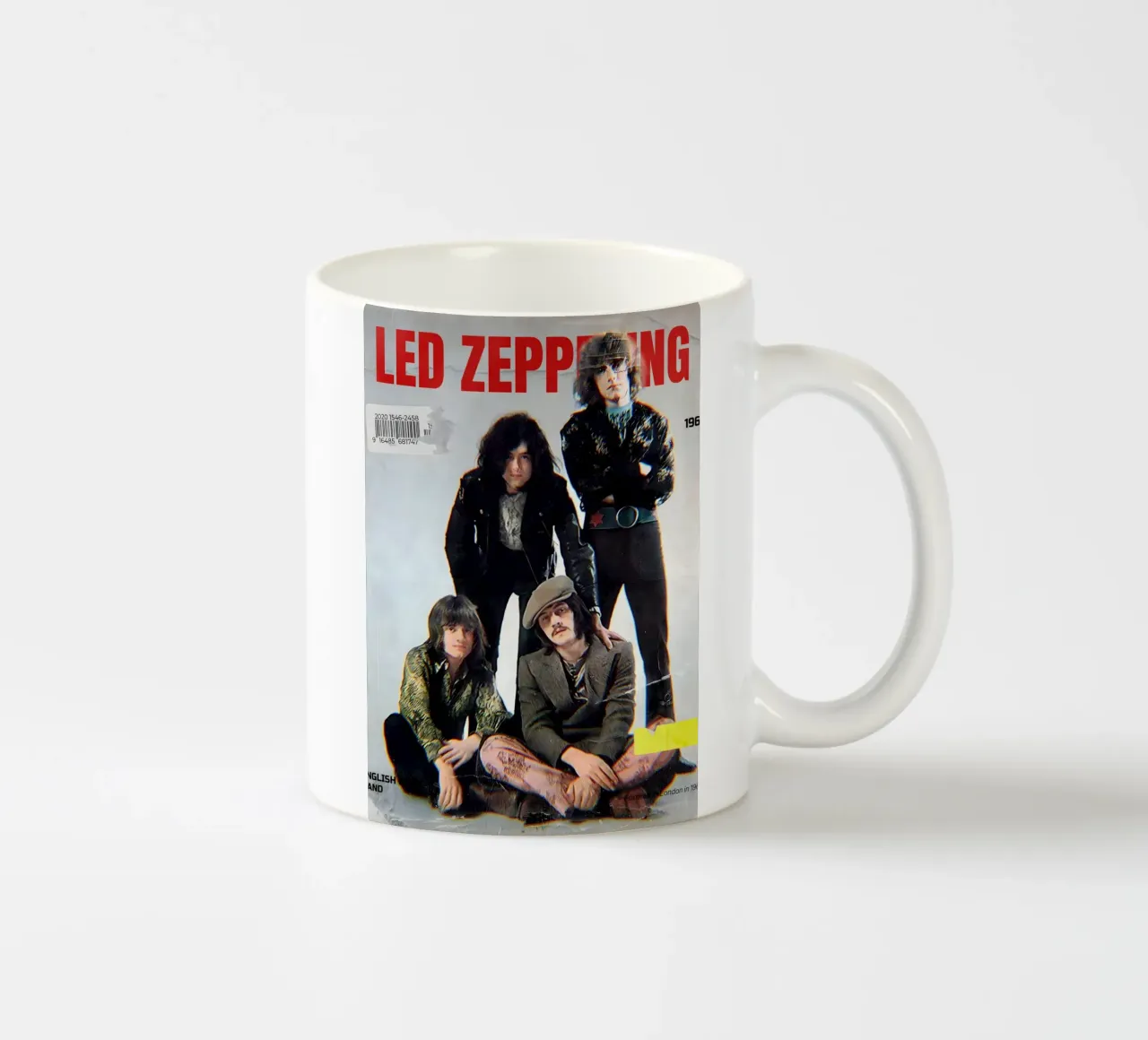 Led Zeppelin 1970s tazza in ceramica da Low poly art