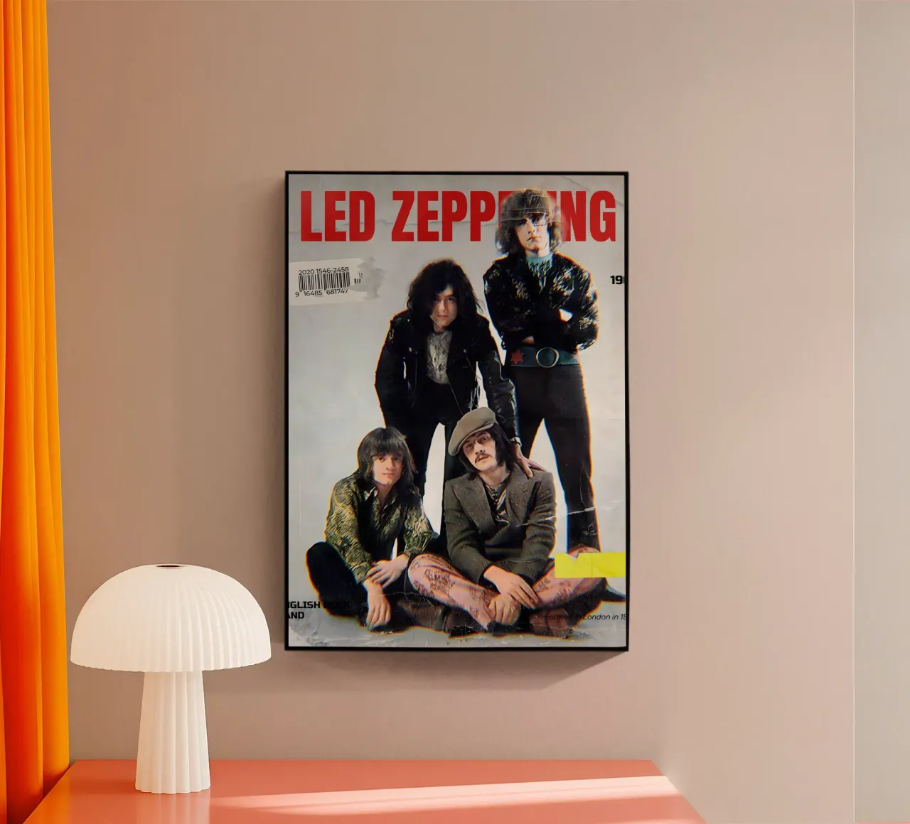 Led Zeppelin 1970s plexiglass da Low poly art