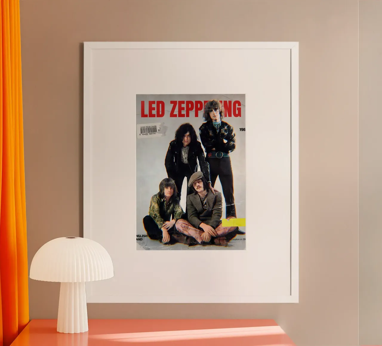 Led Zeppelin 1970s carta hahnemühle da Low poly art