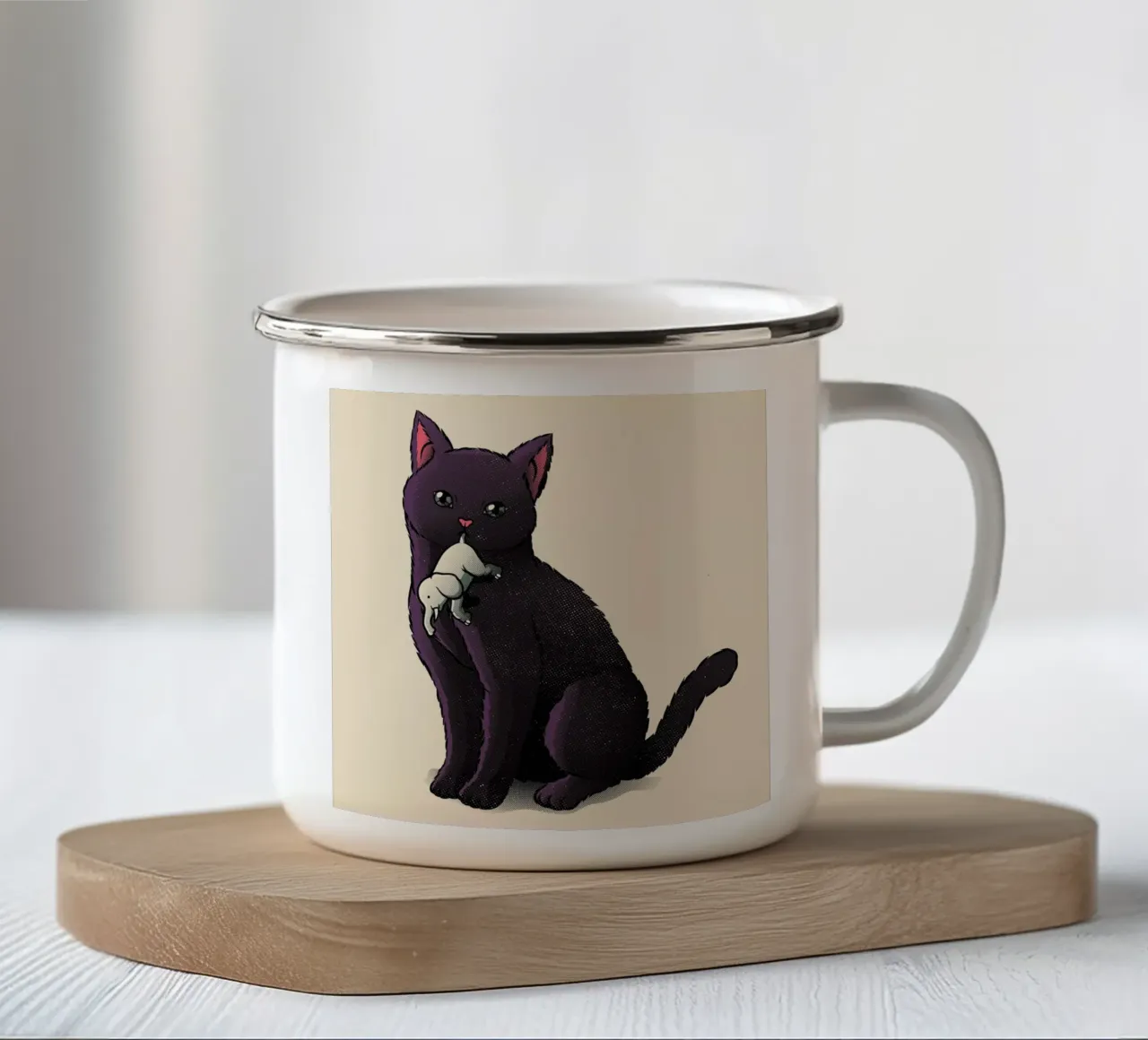 Italian Plumber Cats tazza in smalto da Tobe Fonseca