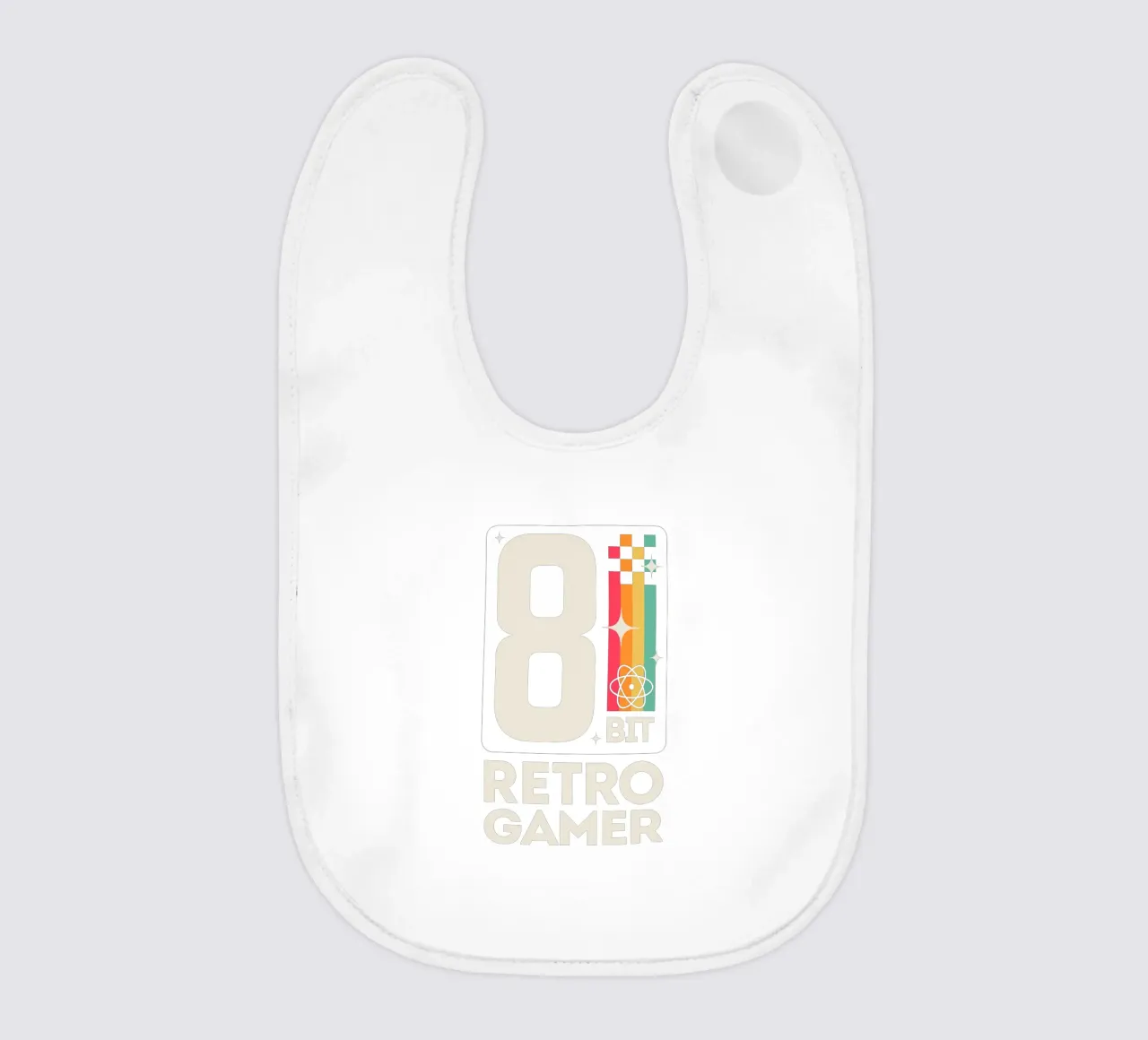 Retro Gamer Pixel 8 Bit - bianco bavaglino da LM2KONE