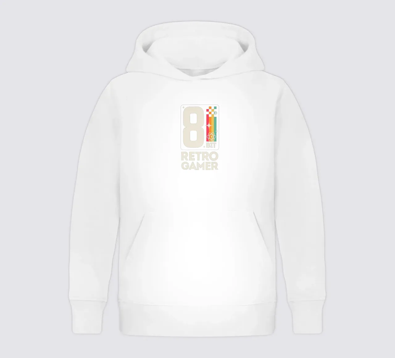 Retro Gamer Pixel 8 Bit - bianco felpa bambino con cappuccio da LM2KONE