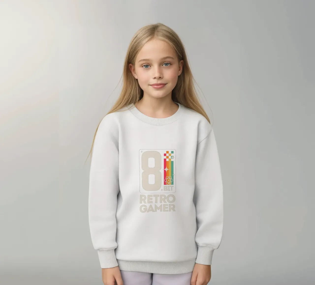 Retro Gamer Pixel 8 Bit - bianco felpa bambino da LM2KONE