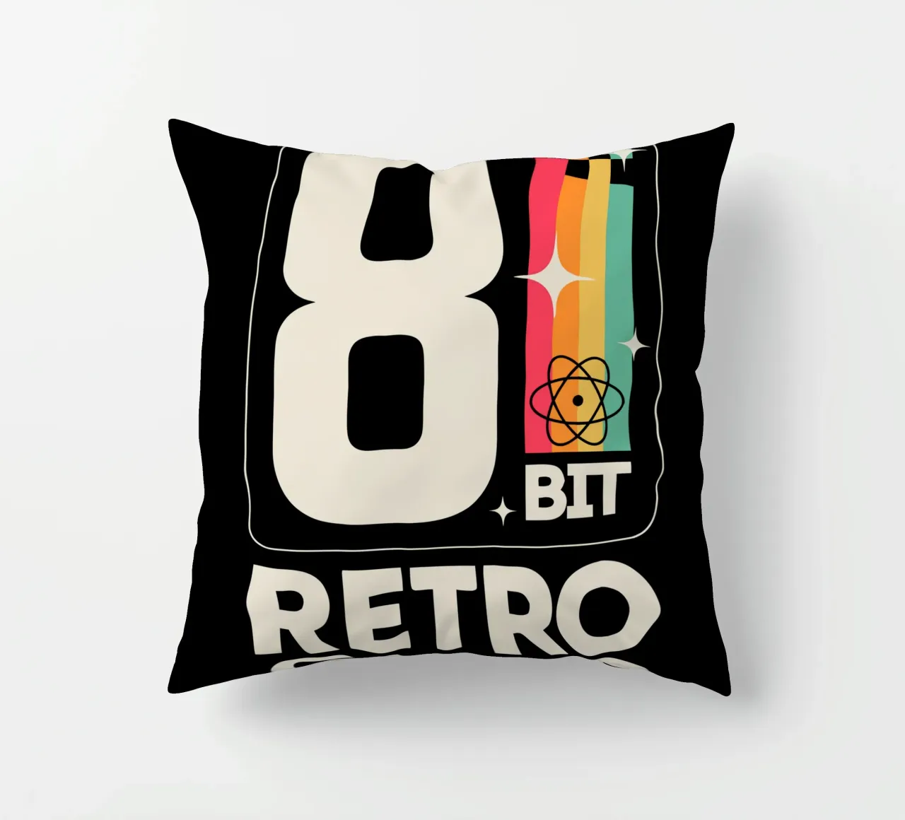 Retro Gamer Pixel 8 Bit - bianco cuscino da LM2KONE