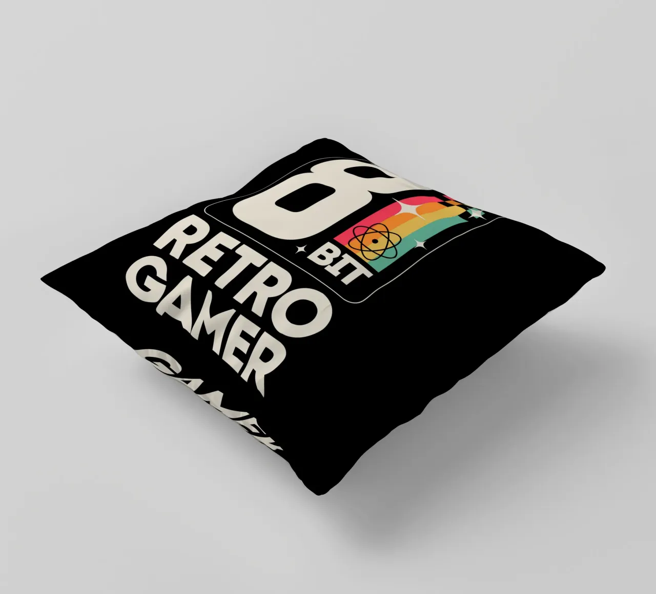 Retro Gamer Pixel 8 Bit - bianco cuscino da LM2KONE