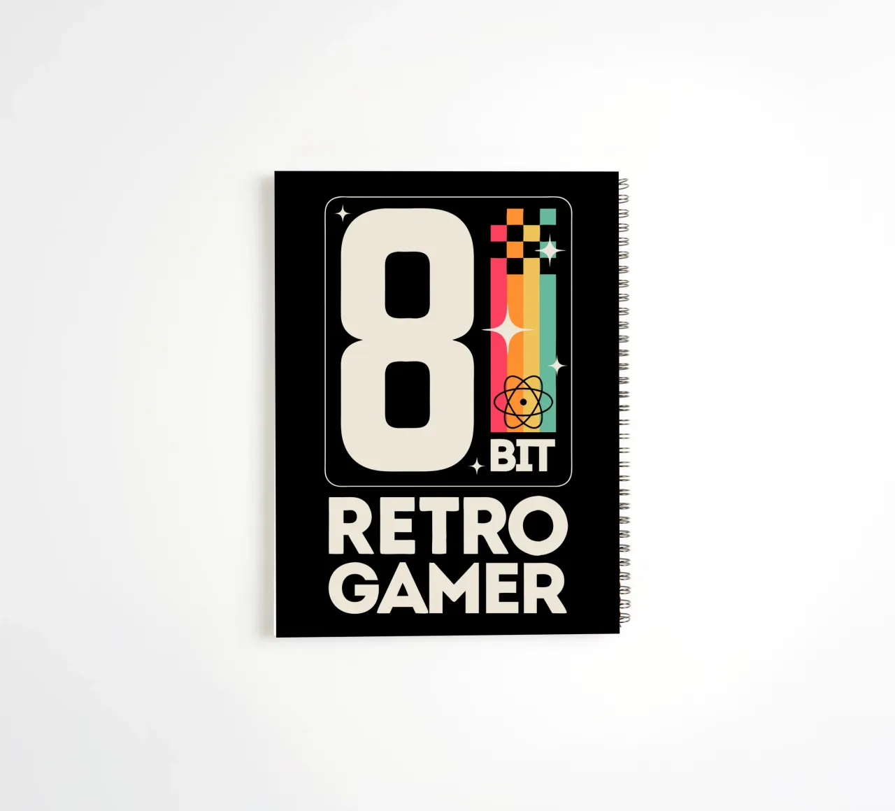 Retro Gamer Pixel 8 Bit - white spiral notebook by LM2KONE