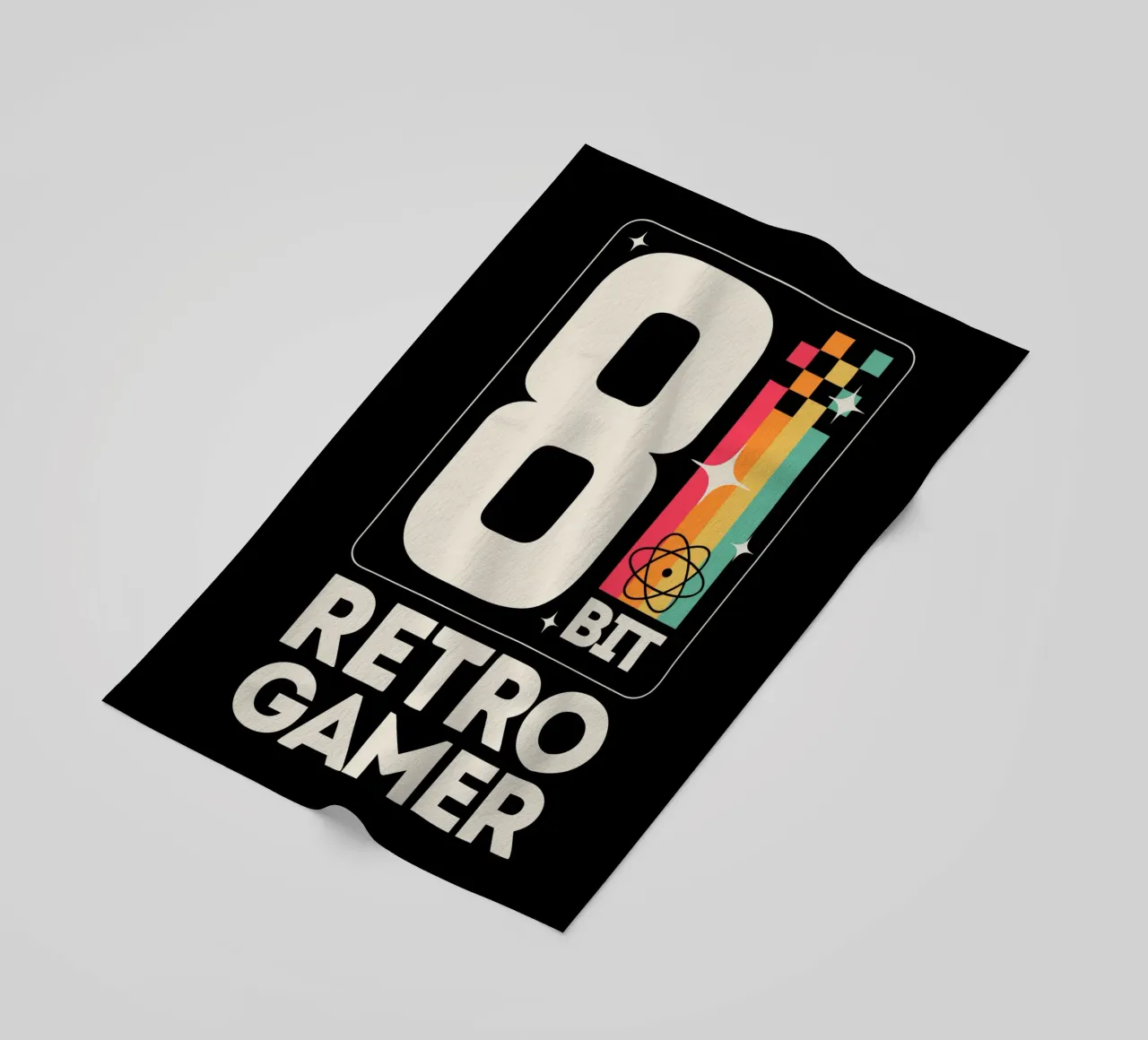 Retro Gamer Pixel 8 Bit - bianco telo mare da LM2KONE