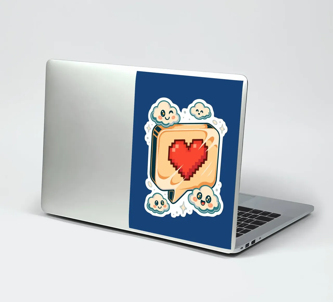 Nuvole d'amore in pixel adesivo da LM2KONE