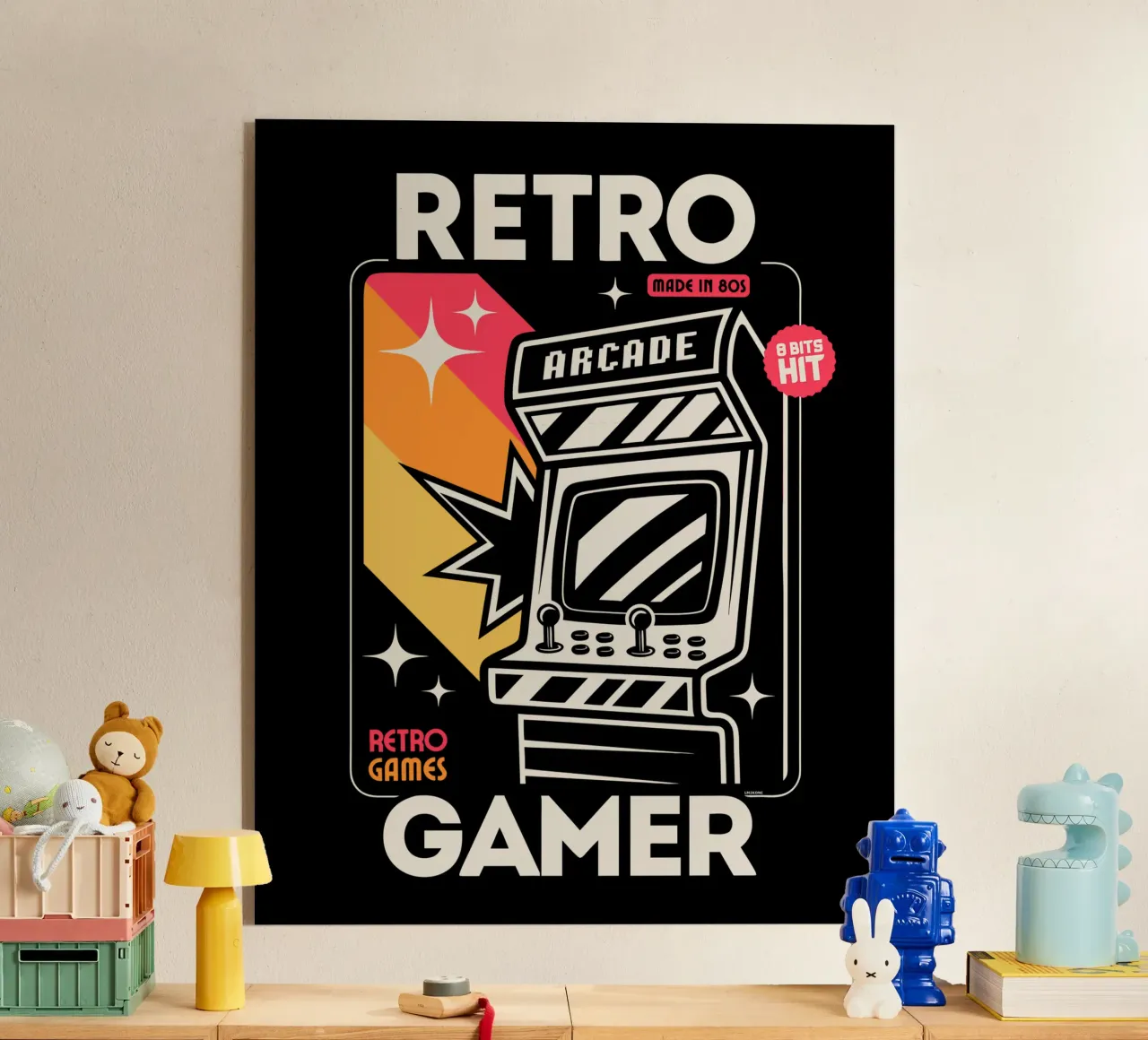 Retro Gamer - Made in the 80s acrylic glass by LM2KONE