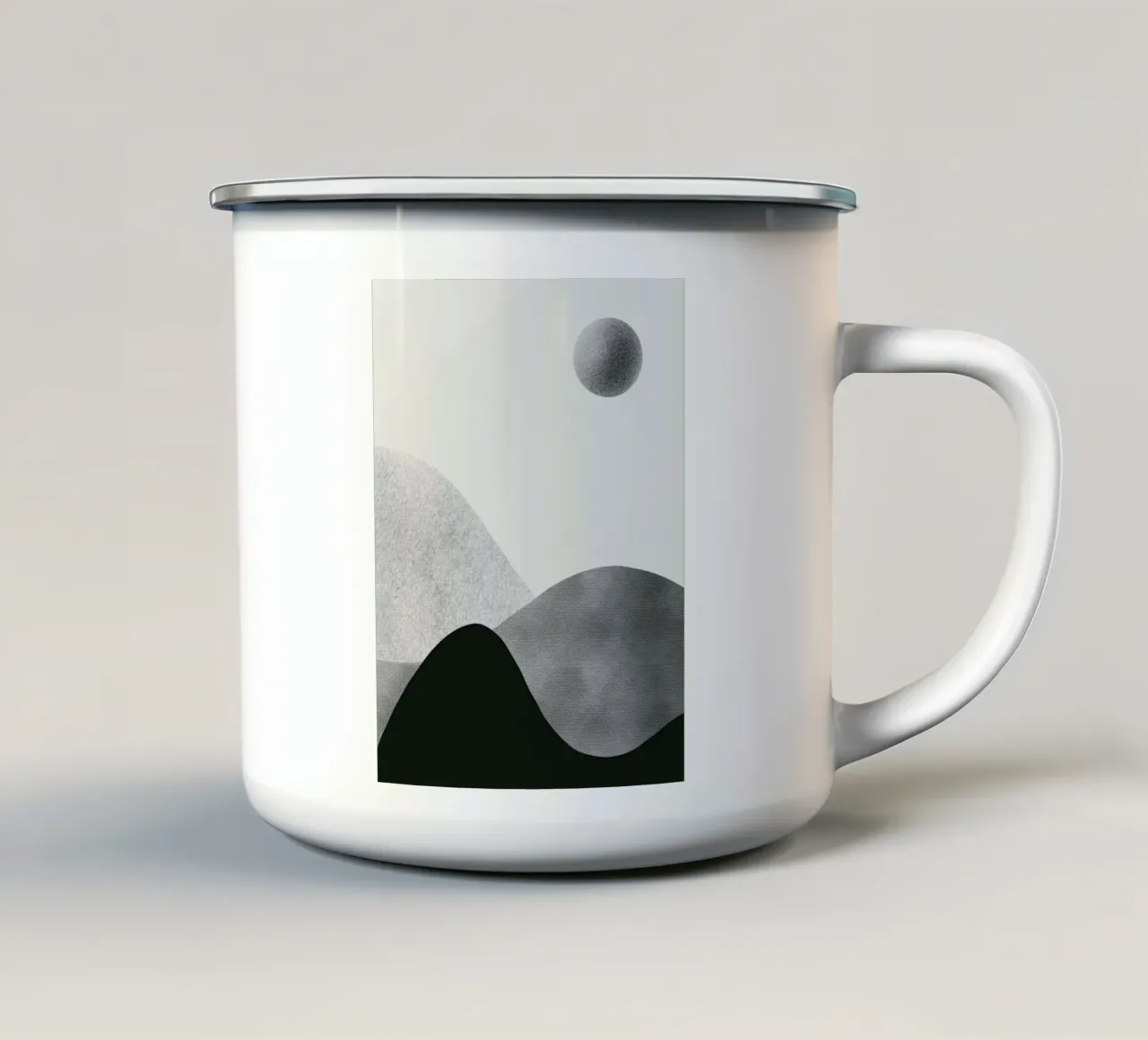 Paesaggio monocromatico 16 tazza in smalto da Little Dean
