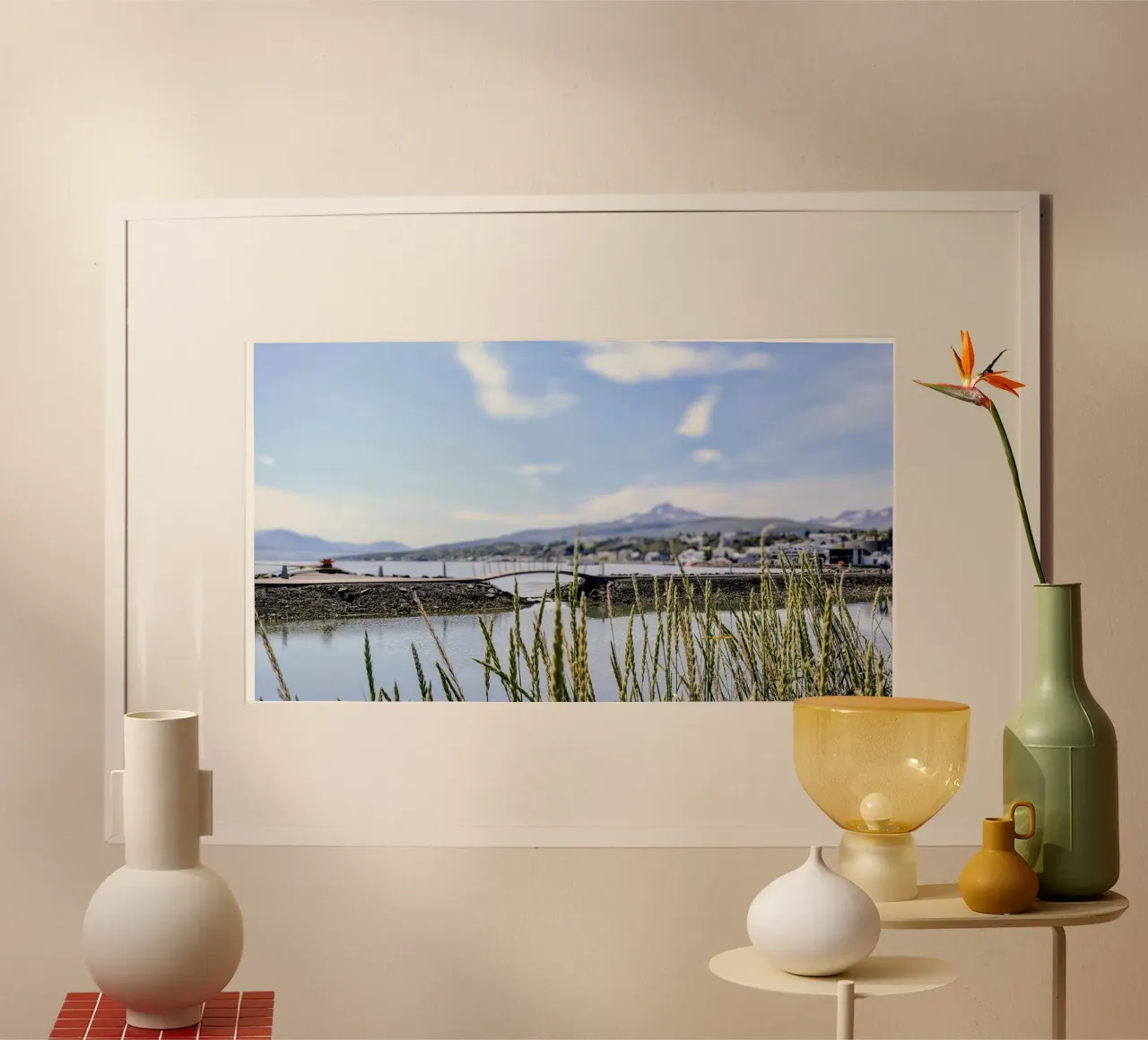 Akureyri, Islanda, motivo 1 poster con telaio in legno da ZAMART - Fotografie