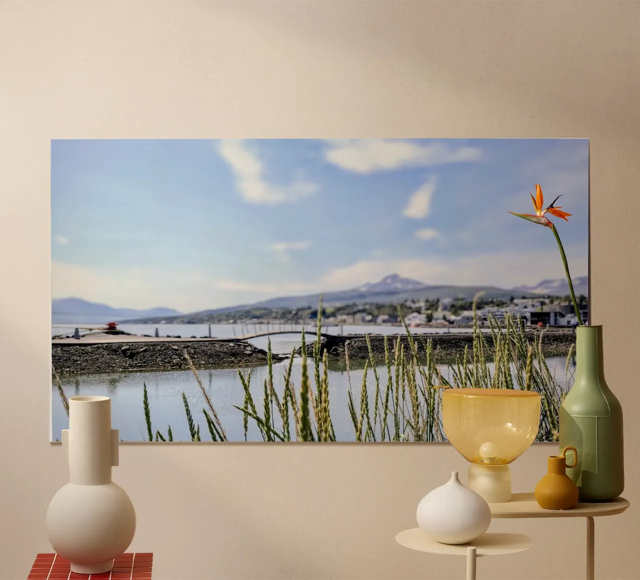 Akureyri, Islanda, motivo 1 poster con telaio in legno da ZAMART - Fotografie