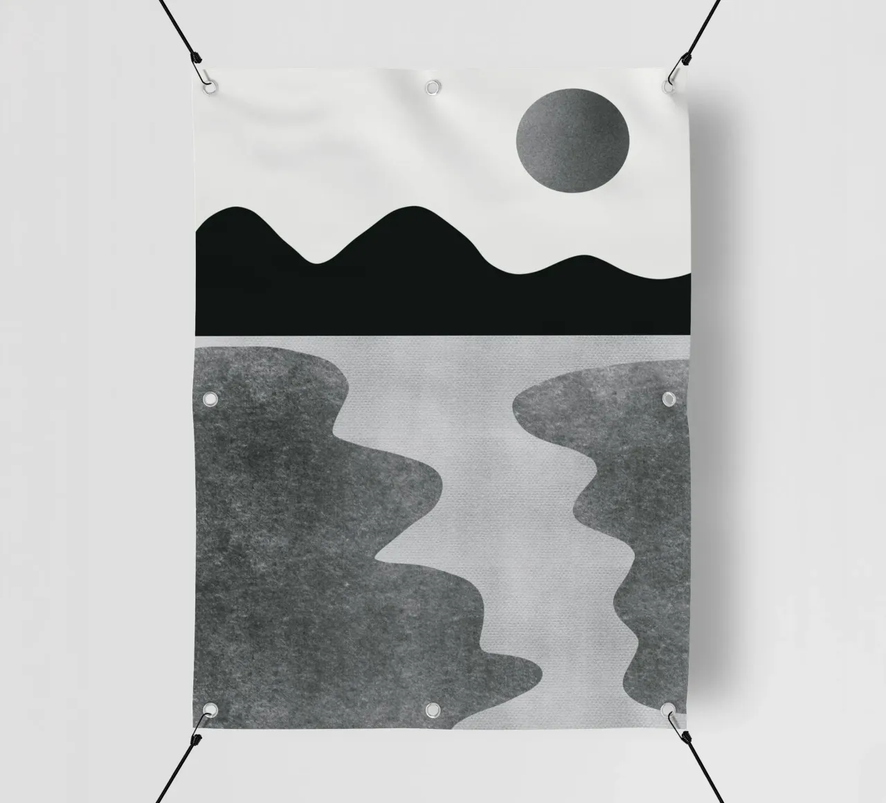 Paesaggio monocromatico 17 telo in pvc da Little Dean