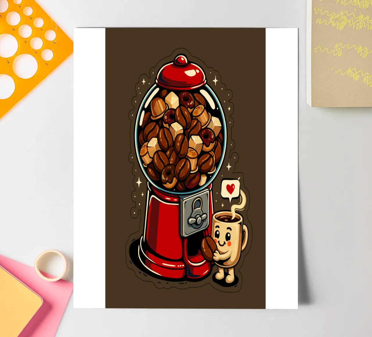Gumball Coffee sticker sheet by LM2KONE