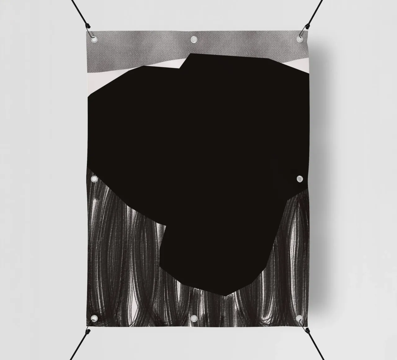 Black bold abstract 06 pvc cover by Little Dean