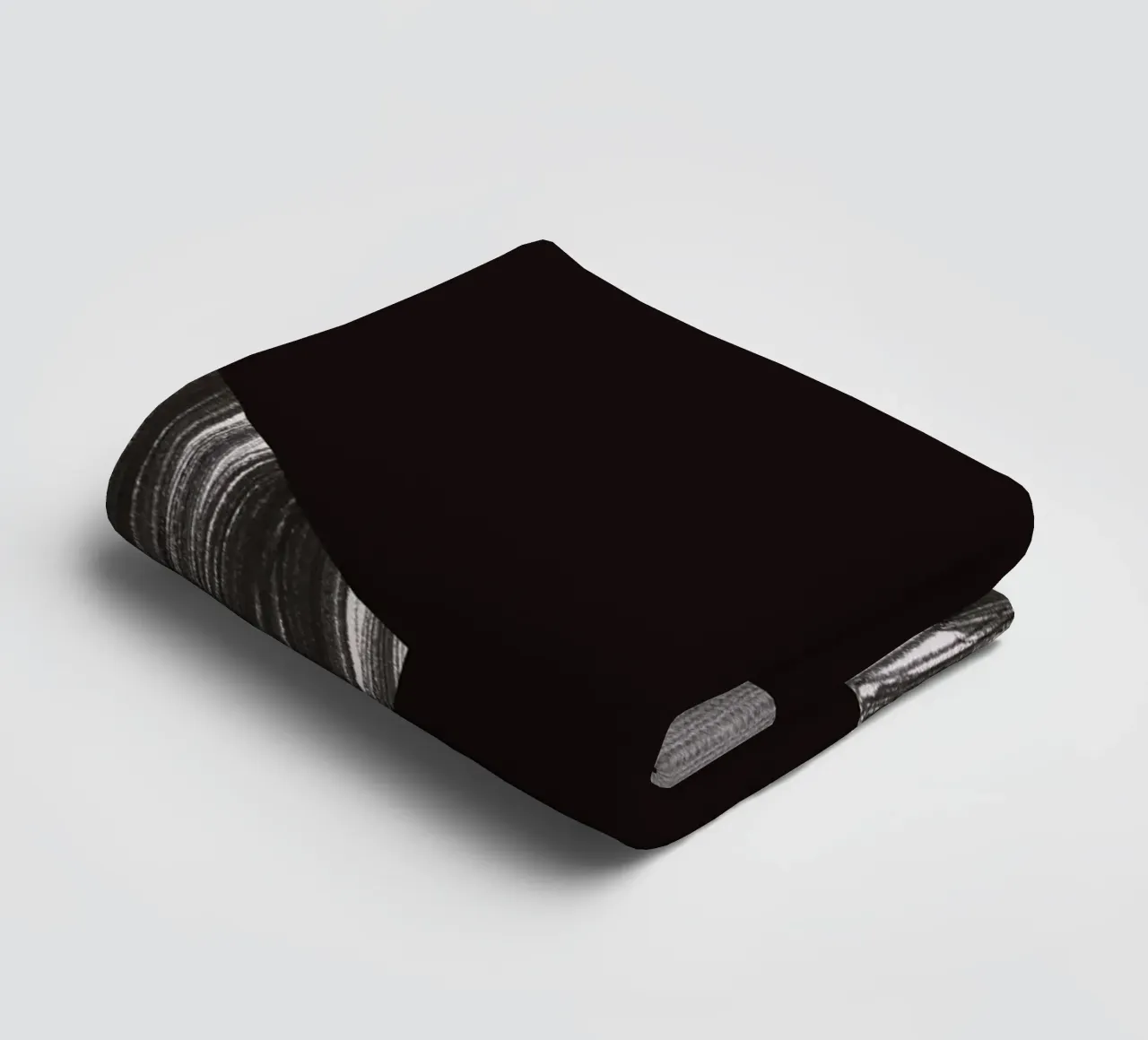 Black bold abstract 06 towel by Little Dean