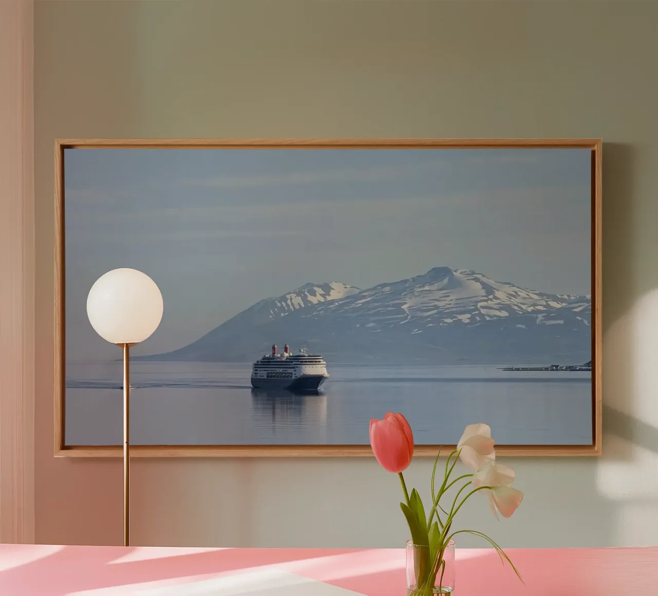 Akureyri, Iceland, motif 4 canvas with Floater frame by ZAMART - Fotografie