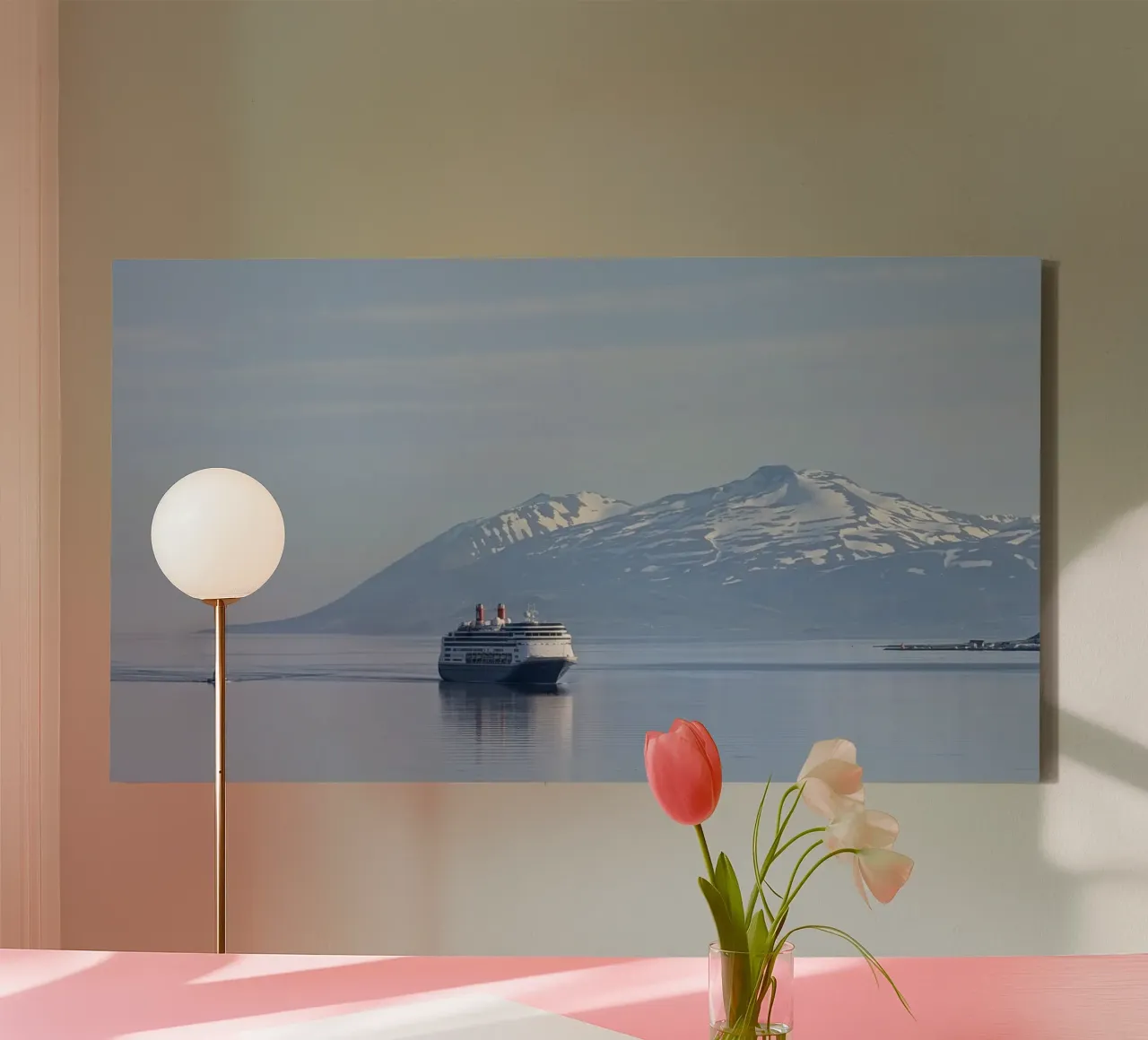 Akureyri, Iceland, motif 4 canvas with Floater frame by ZAMART - Fotografie