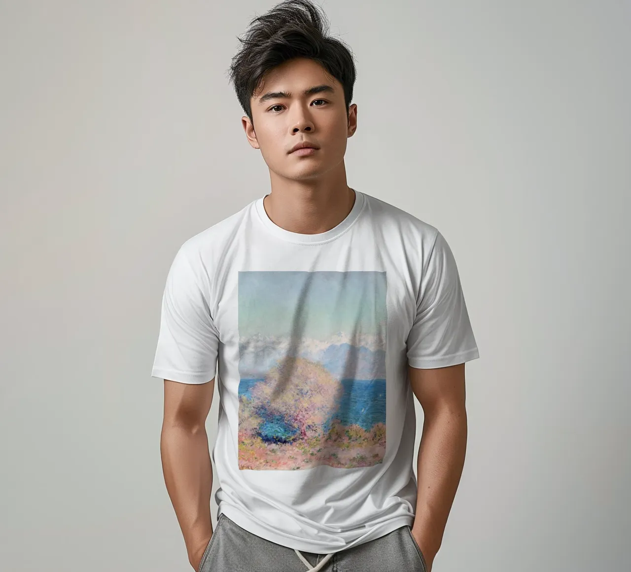 View of Cap d'Antibes Claude Monet t-shirt da apoloprints