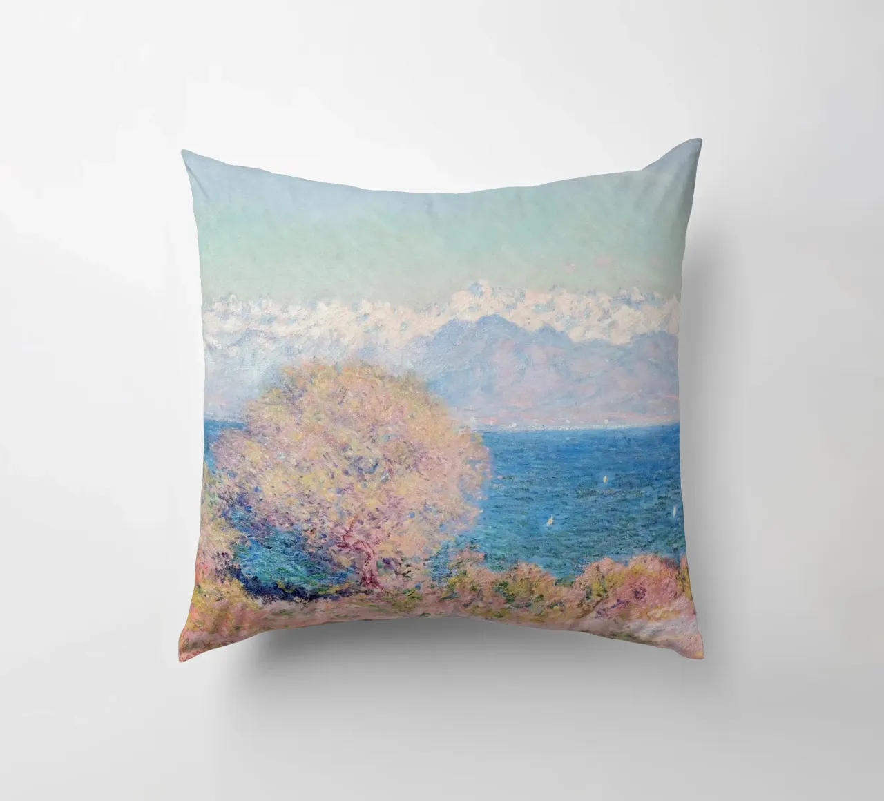 View of Cap d'Antibes Claude Monet cuscino da apoloprints