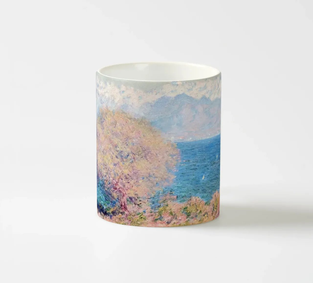 View of Cap d'Antibes Claude Monet tazza in ceramica da apoloprints