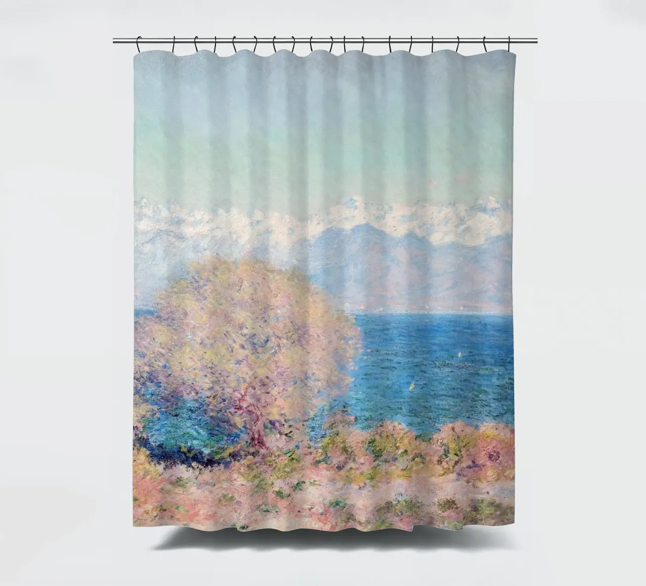 View of Cap d'Antibes Claude Monet tenda da doccia da apoloprints