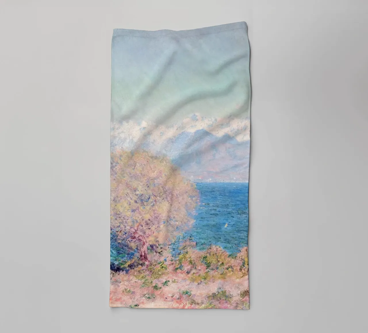 View of Cap d'Antibes Claude Monet serviette de bain de apoloprints