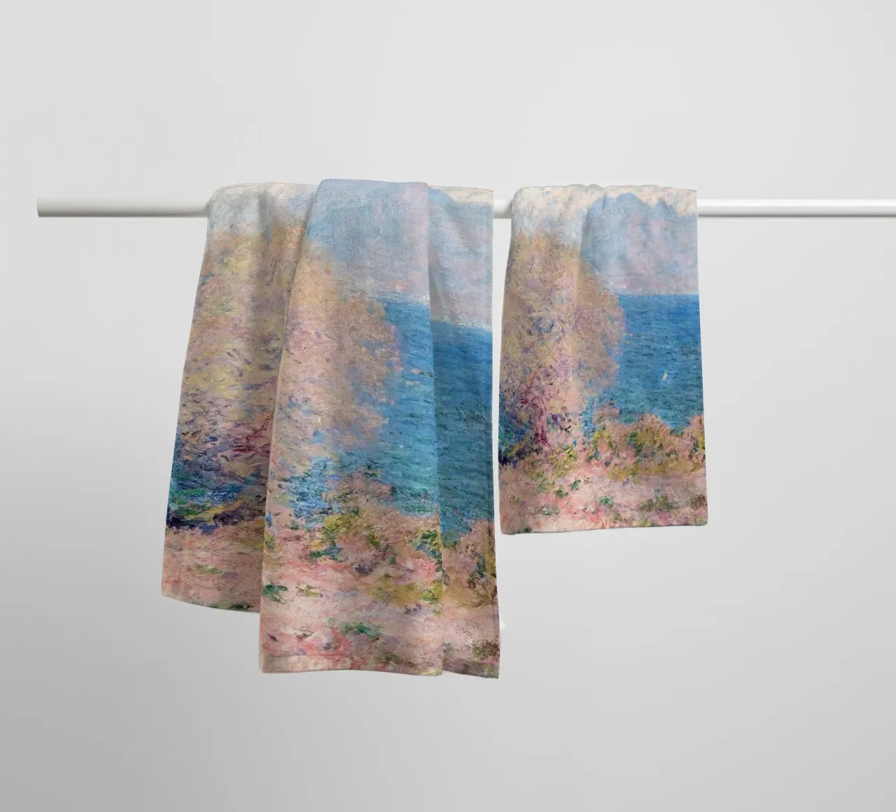 View of Cap d'Antibes Claude Monet asciugamano da bagno da apoloprints