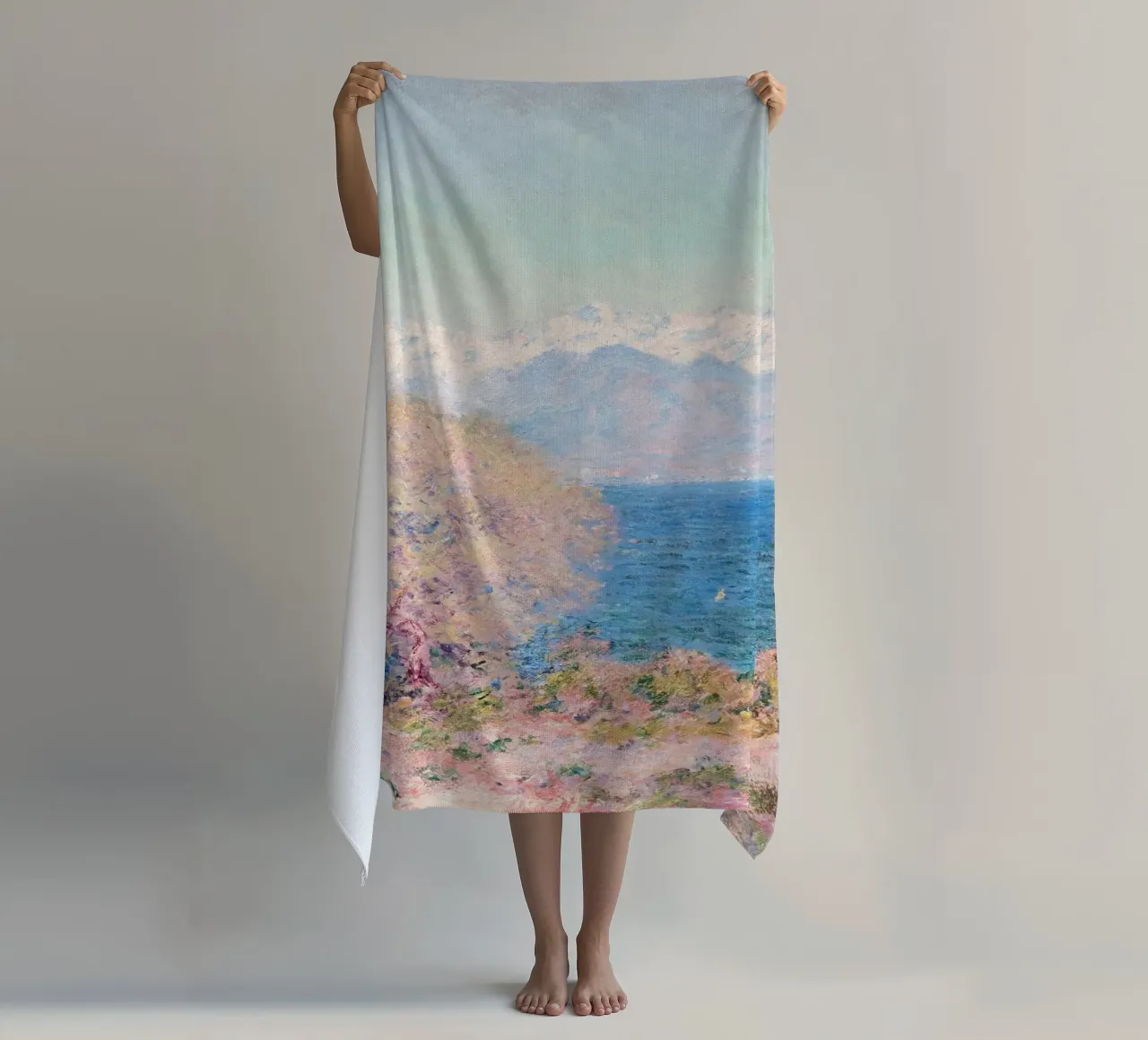 View of Cap d'Antibes Claude Monet telo mare da apoloprints