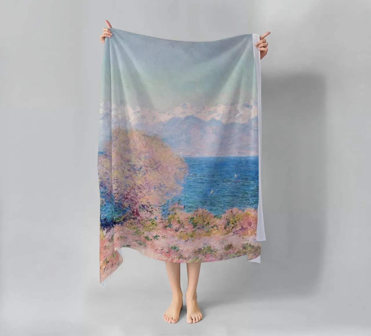 View of Cap d'Antibes Claude Monet telo mare da apoloprints